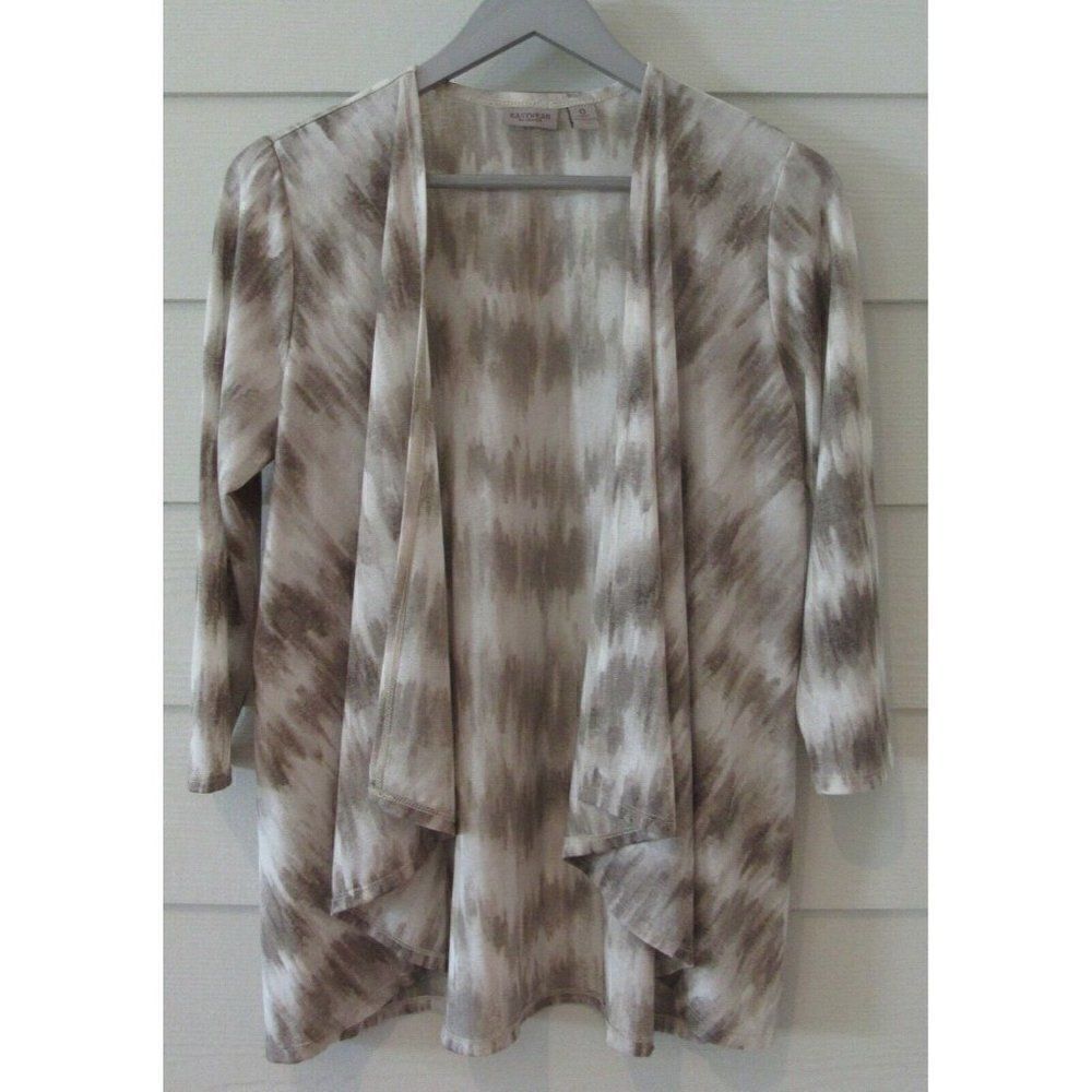 Chico's Easywear Open Cardigan Sweater Jacket Semi Sheer Stretch Sz 0 S
